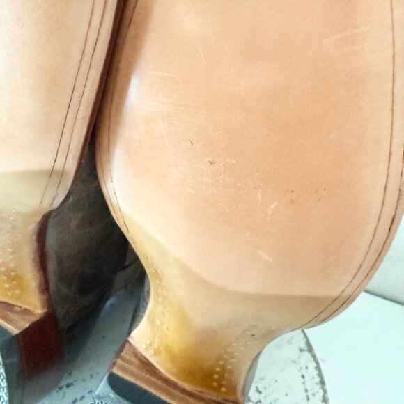 Rod Patrick Mens Cowboy Boots 15AAA Brown Bison Western Leather Sole Blunt Toe - Picture 10 of 13